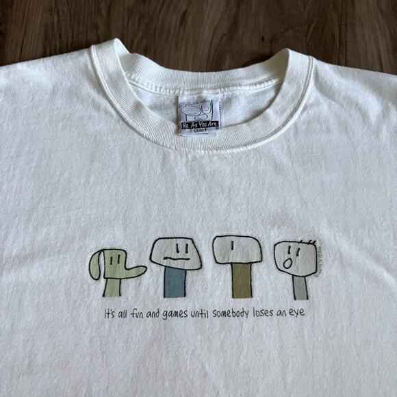 Vintage Be As You Are T-Shirt Men's Size XL All Fun And Games 1990s Art - Picture 1 of 9